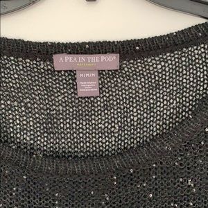 Pea in the Pod Beaded Maternity sweater